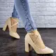 Туфли женские на каблуке Fashion Blitz 2112 40 размер 25,5 см Бежевый