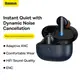 Наушники BASEUS True Wireless Earphones Storm 1 |BT5.2, 50/400mAh, ANC, 5h| (NGTW140201)