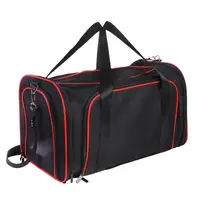 Сумка переноска для котів та собак 78x47x29 см CosmoPet CP-05 (L) Black-Red