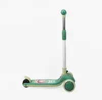 Самокат триколісний Skyper SR-614 зі світлом та музикою колеса PU кермо складане. Green (191579)