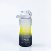 Пляшка для води набір 3в1 дозатором Веселка 0.3л 0.9л 2л Сірий