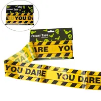 Лента оградительная Хэллоуин YOU DARE черная