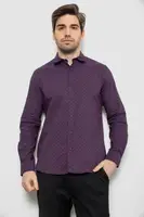 Рубашка мужская с принтом, цвет фиолетовый, 186R6917-9