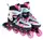 Роликовые коньки Best Roller. Размер 38-42: 24.5-26.5 см, светящиеся PU колёса. Pink (151237)