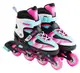 Роликовые коньки Best Roller. Размер 38-42: 24.5-26.5 см, светящиеся PU колёса. Pink (151237)