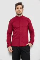 Рубашка мужская однотонная, цвет бордовый, 186R2033