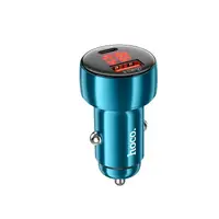 Адаптер автомобильный HOCO Leader dual-port car charger with digital display Z50 |1USB/1Type-C, 48W/3A, PD/QC|