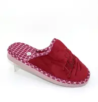 Женские домашние верюровые тапочки красный красный