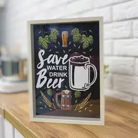Копилка для крышек от пива Save water drink beer 30,5х21,5х4 см (PIV_20M004)