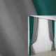 Комбинированные (2шт.1,2х2,7м.) шторы из ткани блэкаут. Цвет изумрудный с серым. Код 014дк (794ш) 10-816