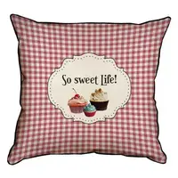 Подушка с мешковины So sweet life 45x45 см (45PHB_SWE008_WH)