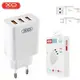 Сетевое зарядное устройство XO L72 QC3.0 3USB/3A с кабелем USB - MicroUSB Белый