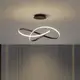 Люстра светодиодная подвесная LED светильник для квартиры на потолок лэд 26995 Черный 40-140х100х100 см.