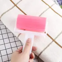 Многоразовый липкий ролик для чистки одежды Semi с чехлом, Pink