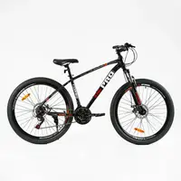 Велосипед Спортивный Corso HI RACE PRO 27,5", 21 скорость, рама алюминиевая 17", оборудование Shimano. Black (138284)