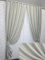 Комплект 2шт 1х2,75м штор из ткани блэкаут, коллекция "Evinhome" Турция Цвет холодный беж Код 857ш 31-228