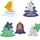 Бирка-открытка Lesko Tree, Star and Bell для новогодних подарков