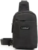 Мужская сумка через плечо Lanpad черная