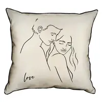 Подушка с мешковины Ніжно кохаю 45x45 см (45PHB_21L008)