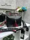 Черная с красным краем - стильная качественная сумка Lady Bags на два отделения с двумя съемными ремнями(0268)