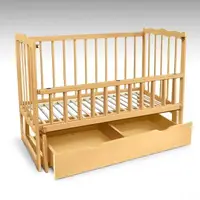 Кроватка Наталка деревянная Сон 741 маятник ящик ольха. Light brown (74150)