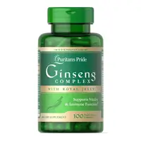 Натуральная добавка Puritan's Pride Ginseng Complex with Royal Jelly, 100 капсул