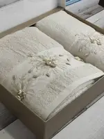 Pupilla 2в1 Elanur Ramaska bej рушники 2в1. Пеньє. Pupilla Туреччина.