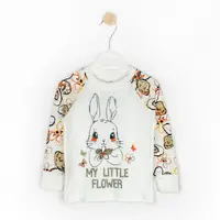 Піжама для дівчаток з принтом кролика My little flower