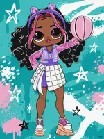 Картина по номерам Идейка L.O.L. Surprise! Tweens Skate Dance Hoops Cutie KHO1211 30х40 см