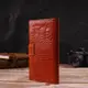 Лакированное вертикальное мужское портмоне из натуральной фактурной кожи с тиснением под крокодила CANPELLINI 21719 Коричневое