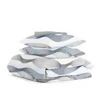 Семейный комплект на резинке WAVE BLUE GREY CS1
