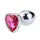 Металлическая анальная втулка “Heart” pink, размер S