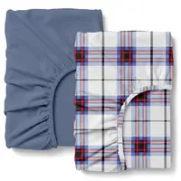 Набор простыни на резинке в детскую кроватку 60х120 фланель ROYAL TARTAN
