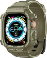 Чехол и ремешок Spigen для Apple Watch Ultra (49 mm) - Rugged Armor Pro 2 in 1, Vintage Khaki (ACS05915)