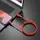 Кабель USB на Lightning HOCO U92 Gold collar зарядка и передача данных 1.2м, ток до 2.4A Красный