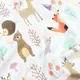 Детский непромокаемый наматрасник 70х140 ANIMALS MUSHROOMS