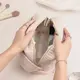 Косметичка для пренадлежностей из искусственной кожи для макияжа,бежевый