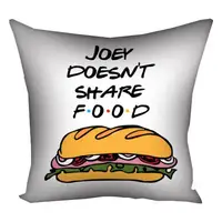 Подушка c принтом габардиновая Joey doesn't share food 50x50 см (5P_DR011)