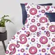 Евро комплект на резинке SWEET DONUT DARK BLUE