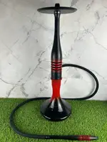 Кальян із нержавіючої сталі з основою з поліацеталі Aroma Hookah - Zulu Black and Red
