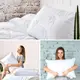 Подушка Aloe Vera 50х70 см IDEIA c пропиткой ткани экстрактом Алоэ Вера антиаллергенная белая с молнией