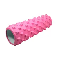 Масажний валик ролик Dobetters Rumble Roller Pink для йоги та фітнесу 45*15 см