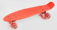 Скейт Пенни борд " Best Board", со светящимися PU колёсами. Orange (137902)