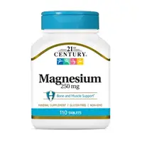 Витамины и минералы 21st Century Magnesium 250 mg, 110 таблеток
