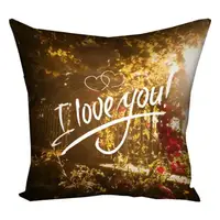 Подушка c принтом габардиновая I love you! 50x50 см (5P_WOL050)
