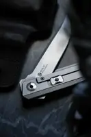 Ніж складаний туристичний Ruike M126-TZ, (9.1 см) steel 154СМ / TC4 (титан) сірий