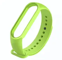 Силиконовый ремешок для фитнес-браслета Mi band M6/7/8 (Салатовый)