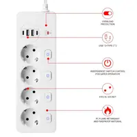 Сетевой фильтр BKL-505 2 USB + 2 TYPE-C,100-250V, 13А,5 розеток, белый