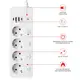 Сетевой фильтр BKL-505 2 USB + 2 TYPE-C,100-250V, 13А,5 розеток, белый