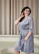 Женский Велюровый Халат Батал 712 - Серый (2XL-5XL) 5XL